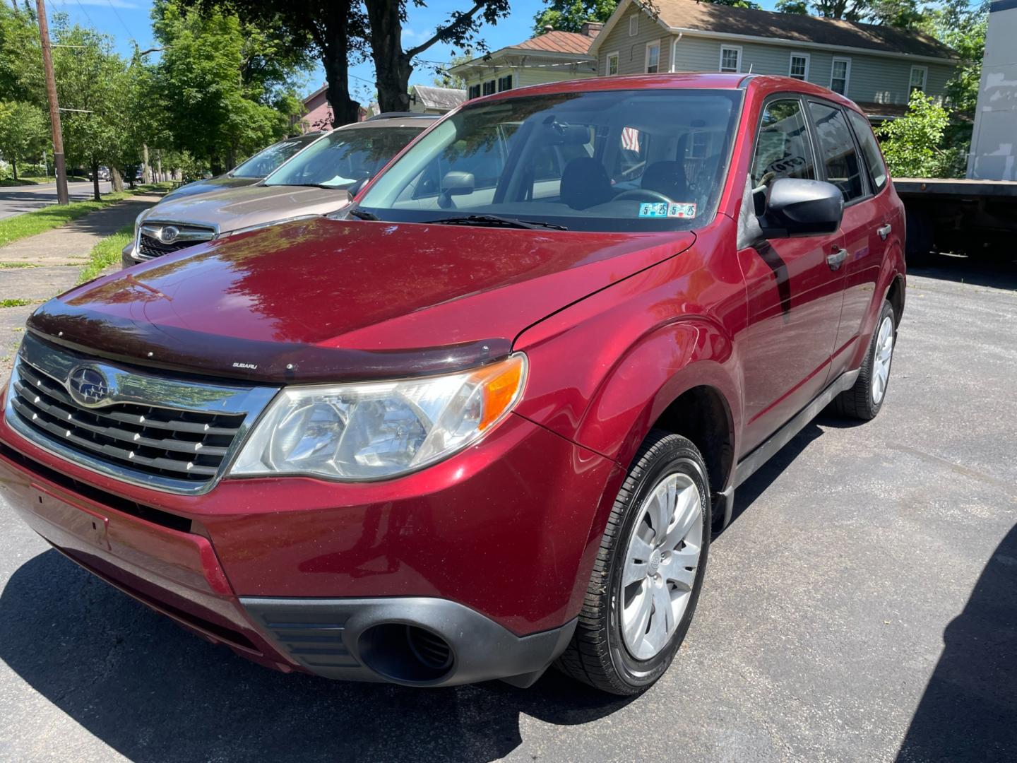 2009 Red Subaru Forester 2.5X (JF2SH61689H) with an 2.5L H4 SOHC 16V engine, 4-Speed Automatic Overdrive transmission, located at 101 N. Main Street, Muncy, PA, 17756, (570) 546-5462, 41.207691, -76.785942 - Photo#1